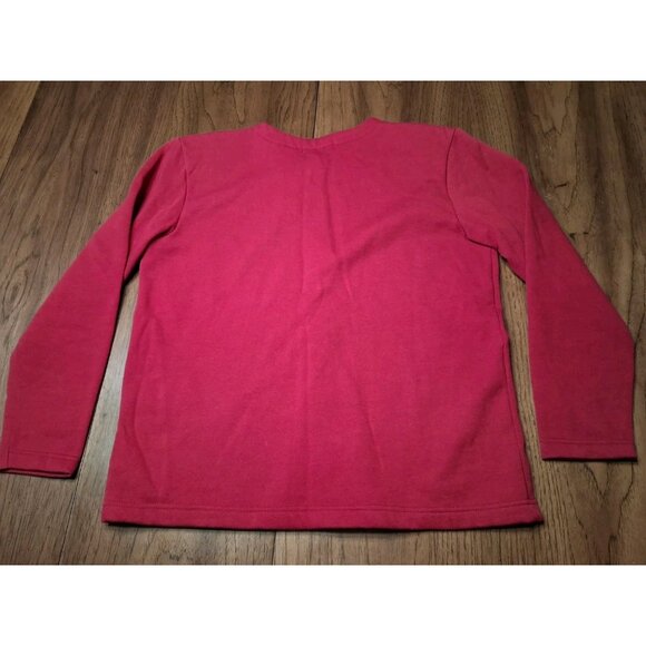 Karen Scott Christmas Cardigan Embroidered Sweatshirt w/Reindeer & Lights S - Picture 9 of 10